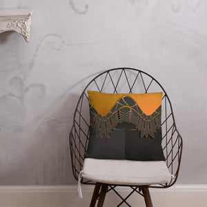 Golden Pattern Throw Pillows – Concealed Zipper - Dipaliz