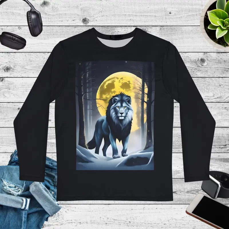 Embrace the Wild: Lion Long Sleeve for Winter Nights - Xs All Over Prints