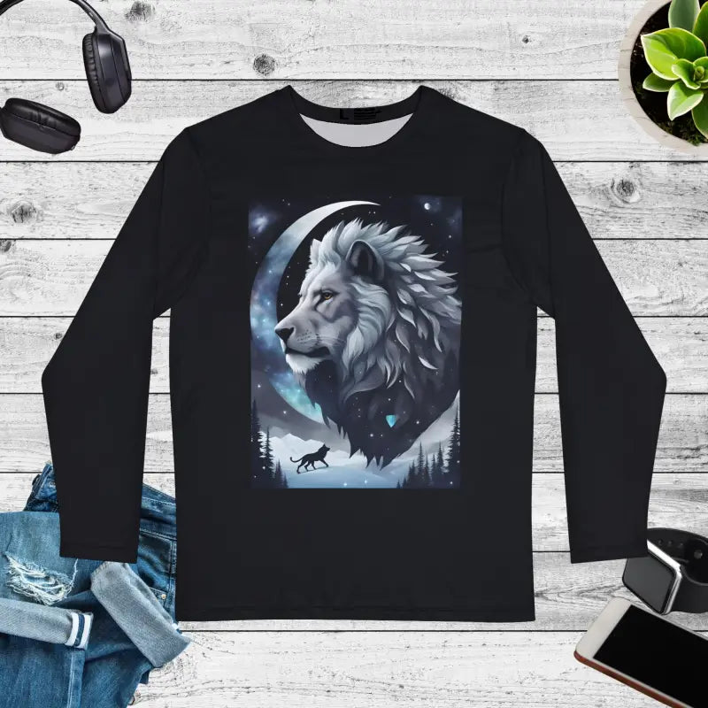 Lion Moon Long Sleeve: Cozy Winter Vibes - Xs All Over Prints