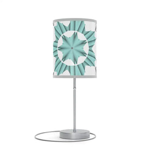 Teal Geometric Pattern Lamp on Stand - Bold Modern Decor - Dipaliz - Lamps