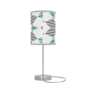 Teal Geometric Pattern Lamp on Stand - Bold Modern Decor - Dipaliz - Lamps