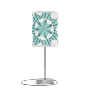 Teal Geometric Pattern Lamp on Stand - Bold Modern Decor - Dipaliz - Lamps