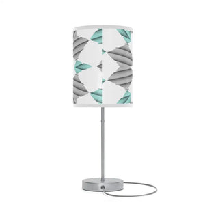 Teal Geometric Pattern Lamp on Stand - Bold Modern Decor - Dipaliz - Lamps