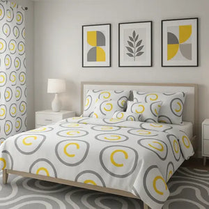 Grey and Yellow Circles Mix Match Bundle Bundles