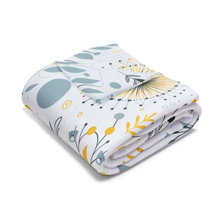 Arctic Fleece Blanket – Bold Yellow Floral - Dipaliz - Blankets