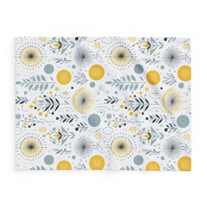 Arctic Fleece Blanket – Bold Yellow Floral - Dipaliz - Blankets