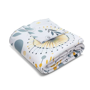 Arctic Fleece Blanket – Bold Yellow Floral - Dipaliz - Blankets
