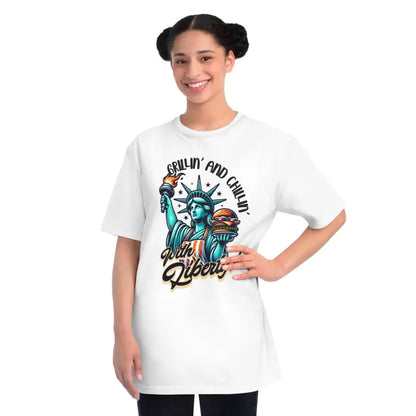 Grillin& Chillinlady Liberty Tees - 100% Organic Comfort - T-shirt