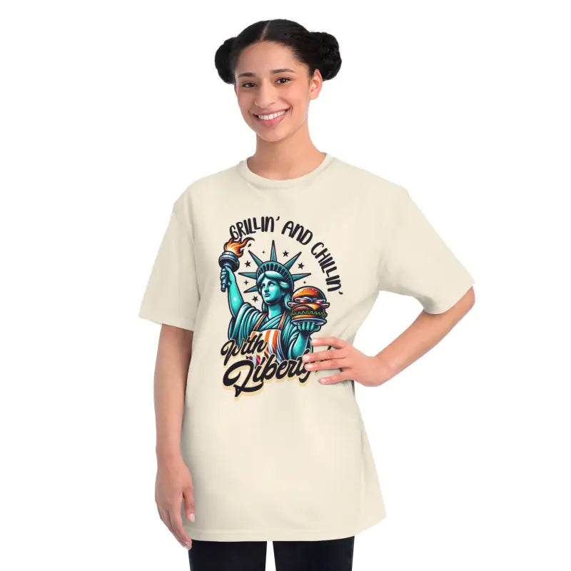 Grillin& Chillinlady Liberty Tees - 100% Organic Comfort - T-shirt