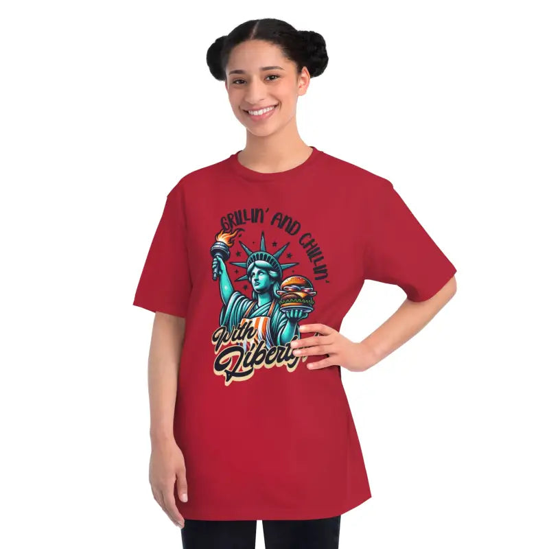 Grillin& Chillinlady Liberty Tees - 100% Organic Comfort - T-shirt