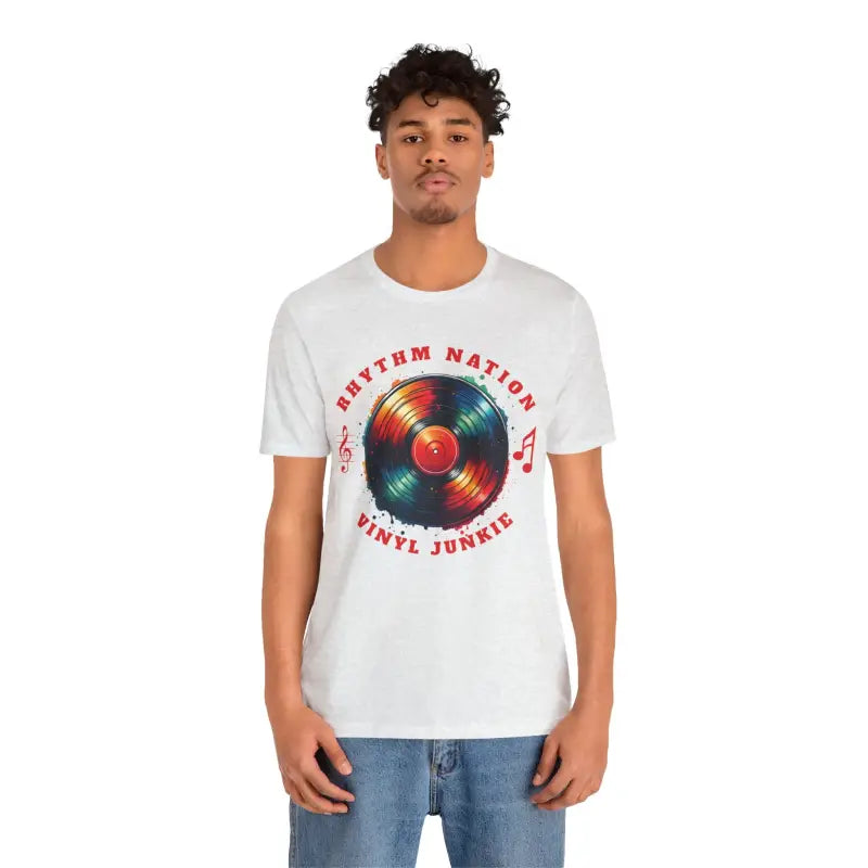 Groove in Style: Unisex Vinyl Short Sleeve Tee - T-shirt