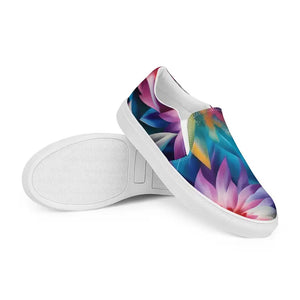 Women’s Slip on Canvas Shoes Psychedelic Large Flowers - Dipaliz - Sneakers