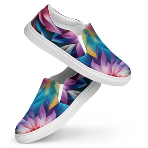 Women’s Slip on Canvas Shoes Psychedelic Large Flowers - Dipaliz - 5 - Sneakers