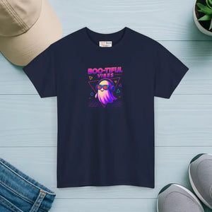 Groovy Graphic Tee Spooky Cute Neon Orange Heavy Cotton - Dipaliz - T-shirts