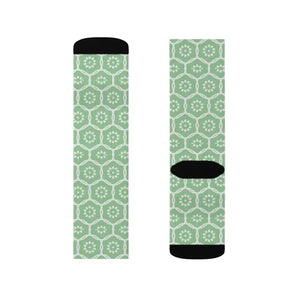 Sublimation Socks Abstract Pattern Green - Vibrant Comfort - Dipaliz