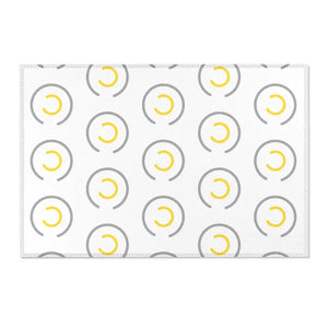 Grey Circles Area Rugs Modern Geometric Pattern - Dipaliz - 36’’ × 24’’