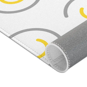 Grey Circles Area Rugs Modern Geometric Pattern - Dipaliz