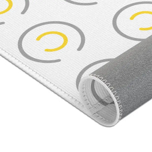 Grey Circles Area Rugs Modern Geometric Pattern - Dipaliz