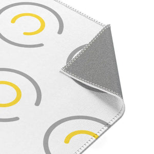 Grey Circles Area Rugs Modern Geometric Pattern - Dipaliz