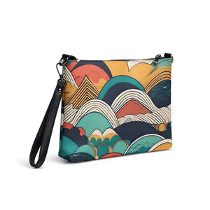 Crossbody Bag Retro Colored Abstract Pattern Electric Vibe Dipaliz - Cross Body Bags