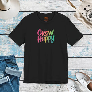 Comfy Classic Unisex Short Sleeve Tee - Grow Happy - Dipaliz - T-shirts