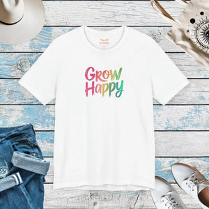 Comfy Classic Unisex Short Sleeve Tee - Grow Happy - Dipaliz - T-shirts