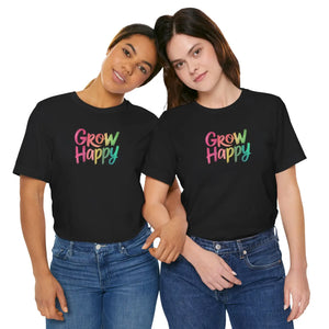 Comfy Classic Unisex Short Sleeve Tee - Grow Happy - Dipaliz - T-shirts