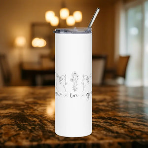Powder-coated Smooth Matte Tumbler 20oz Grace - Dipaliz - White / Tumblers