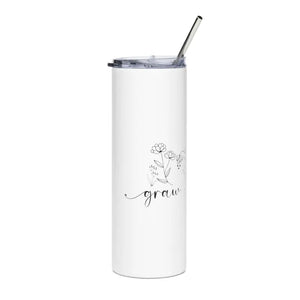 Powder-coated Smooth Matte Tumbler 20oz Grace - Dipaliz - White / Tumblers
