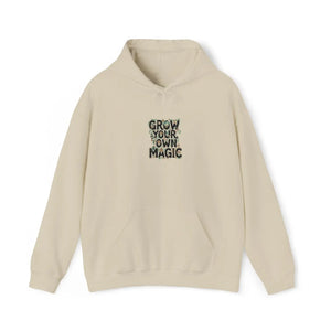 Grow your Own Magic Hoodie, Floral Inspirational Pullover - Hoodies - m