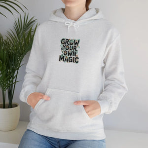 Grow your Own Magic Hoodie, Floral Inspirational Pullover - Hoodies - m