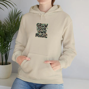 Grow your Own Magic Hoodie, Floral Inspirational Pullover - Hoodies - m