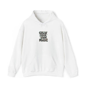 Grow your Own Magic Hoodie, Floral Inspirational Pullover - Hoodies - m