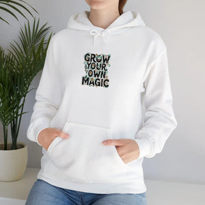 Grow your Own Magic Hoodie, Floral Inspirational Pullover - Hoodies - m