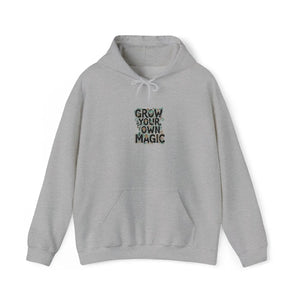 Grow your Own Magic Hoodie, Floral Inspirational Pullover - Hoodies - m