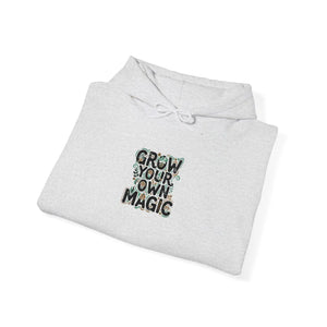 Grow your Own Magic Hoodie, Floral Inspirational Pullover - Hoodies - m