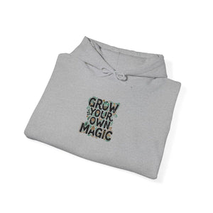 Grow your Own Magic Hoodie, Floral Inspirational Pullover - Hoodies - m