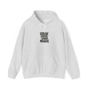 Grow your Own Magic Hoodie, Floral Inspirational Pullover - Hoodies - m
