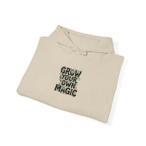 Grow your Own Magic Hoodie, Floral Inspirational Pullover - Hoodies - m