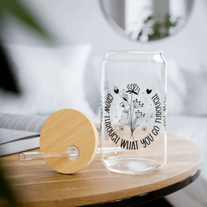 Wildflower Glass Tumbler - Clear Tempered - Dipaliz - Tumblers