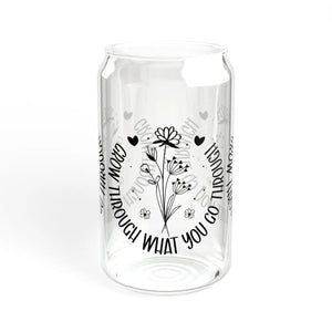 Wildflower Glass Tumbler - Clear Tempered - Dipaliz - Tumblers