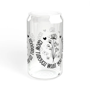 Wildflower Glass Tumbler - Clear Tempered - Dipaliz - Tumblers