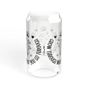 Wildflower Glass Tumbler - Clear Tempered - Dipaliz - Tumblers