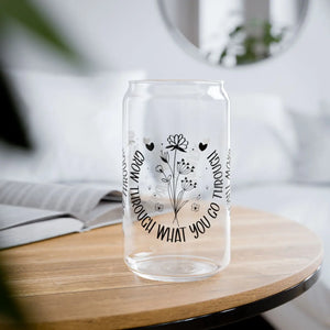 Wildflower Glass Tumbler - Clear Tempered - Dipaliz - Tumblers
