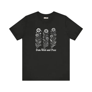Grow Wild Unisex Jersey Short Sleeve Tee - Soft Cotton - Dipaliz - Black Heather / s - T-shirts