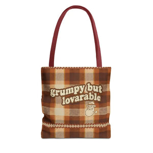 Plaid Tote Bag - Lovable Retro Character Design - Dipaliz - 13’’ × / Red - Bags