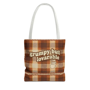 Plaid Tote Bag - Lovable Retro Character Design - Dipaliz - 13’’ × / White - Bags