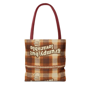 Plaid Tote Bag - Lovable Retro Character Design - Dipaliz - Bags