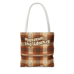 Plaid Tote Bag - Lovable Retro Character Design - Dipaliz - Bags