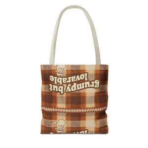 Plaid Tote Bag - Lovable Retro Character Design - Dipaliz - Bags